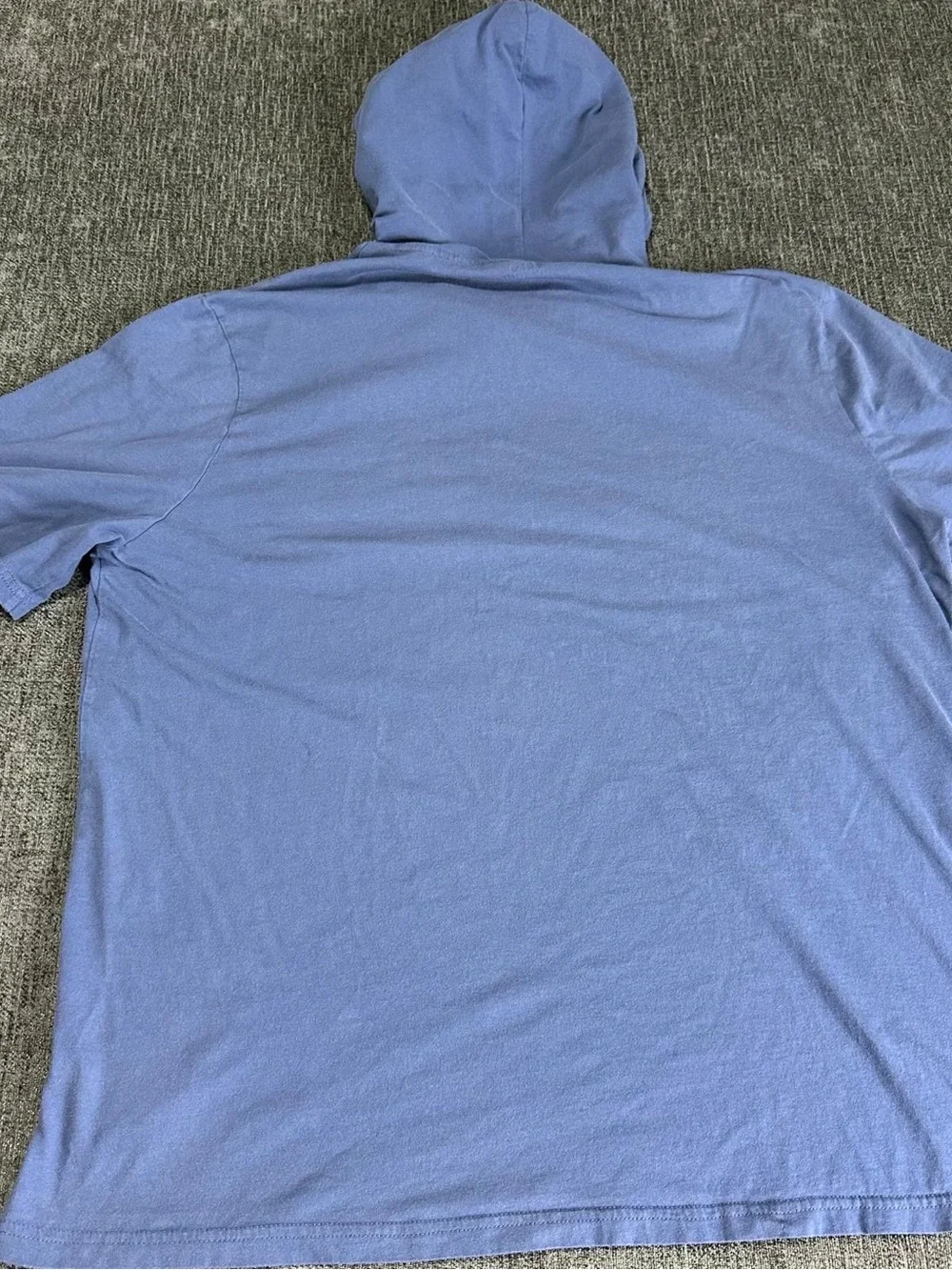 Polo Ralph Lauren Mens Blue Short Sleeve Hoodie Cotton Pullover Size Large